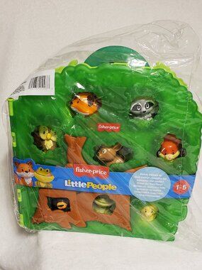 NEW! Fisher-Price Little People Forest Friends Carry Case Playset with 9 Figures